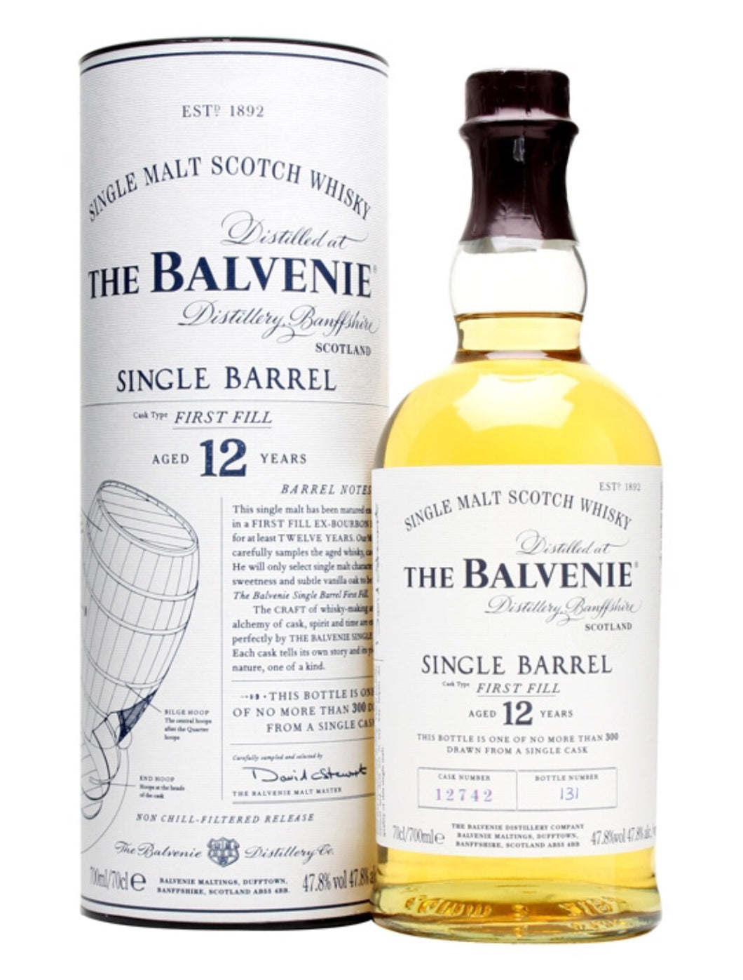 The Balvenie single barrel 12Y 750ml